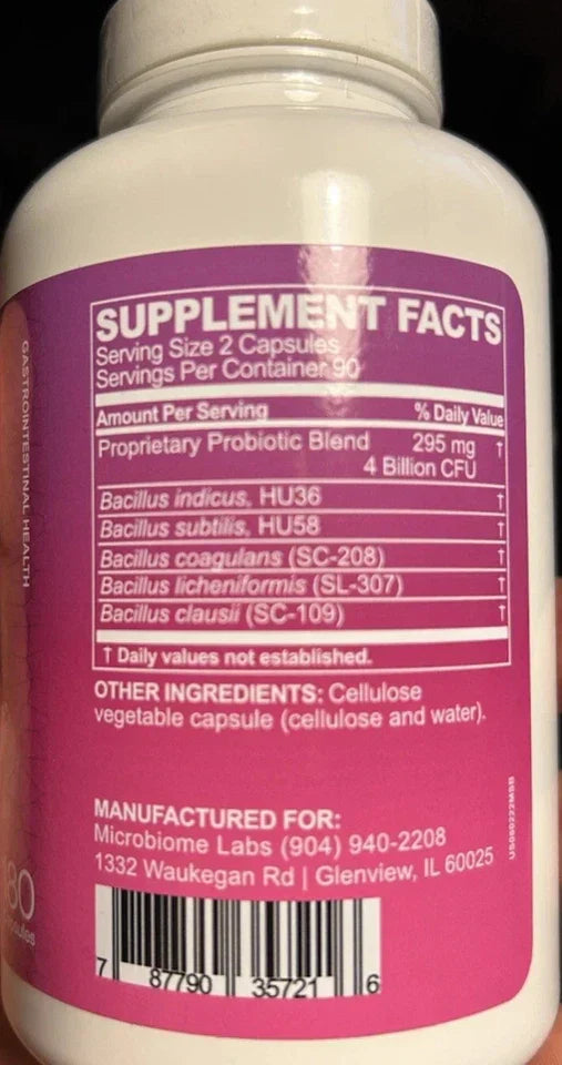 Advanced Probiotic Formula 180 Capsules | Spore-Based Digestive Wellness Supplement