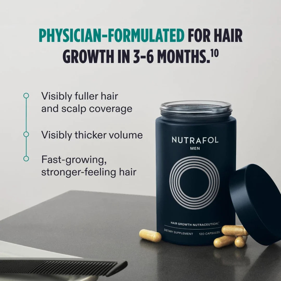 2 Pack Nutrafol Men Hair Growth Nutraceuticals Dietary Supplement 120 Capsules