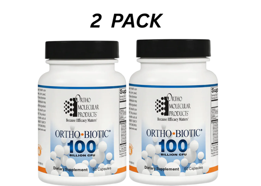 2   Pack  Ortho Molecular Ortho Biotic 100 – High Potency Probiotic for Gut & Digestive Health