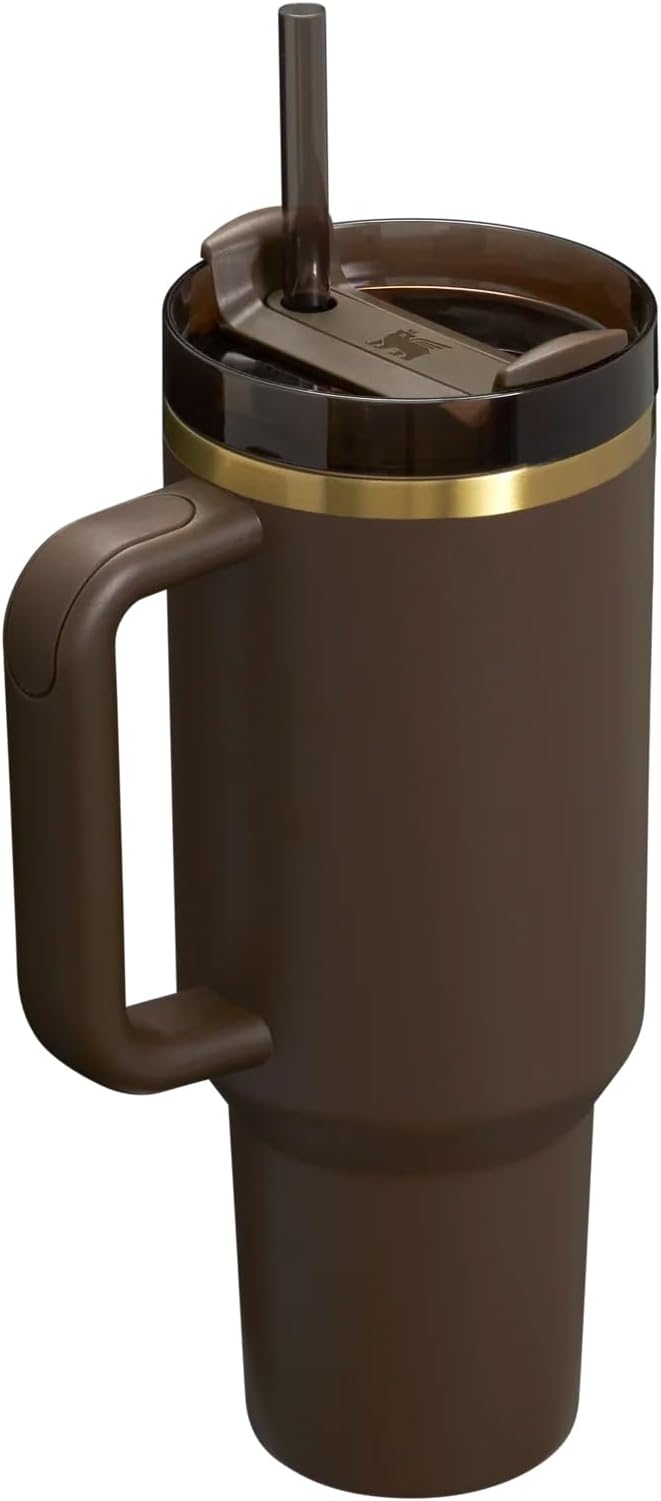 Stanley The Chocolate Gold Exclusive Quencher H2.0 Flowstate Tumbler | 40 oz Limited Edition, Brown