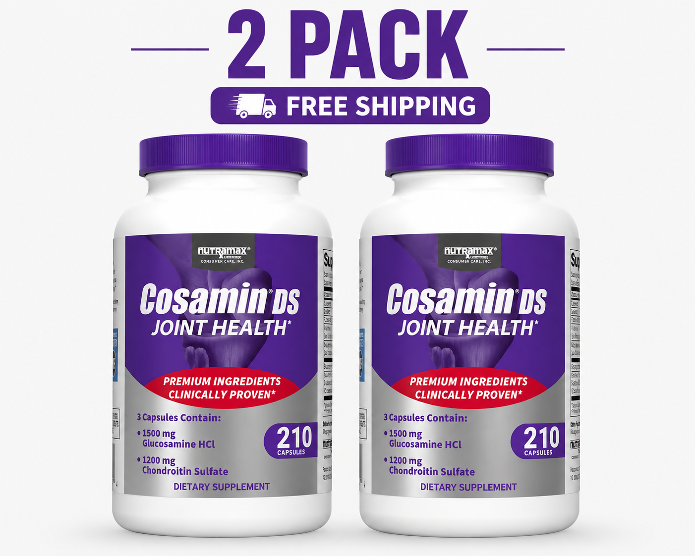 2 PACK  Cosamin DS for Joint Health, 210 Capsules