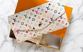Louis Vuitton White Multicolor Takashi Murakami Sarah Long Wallet Pink Interior