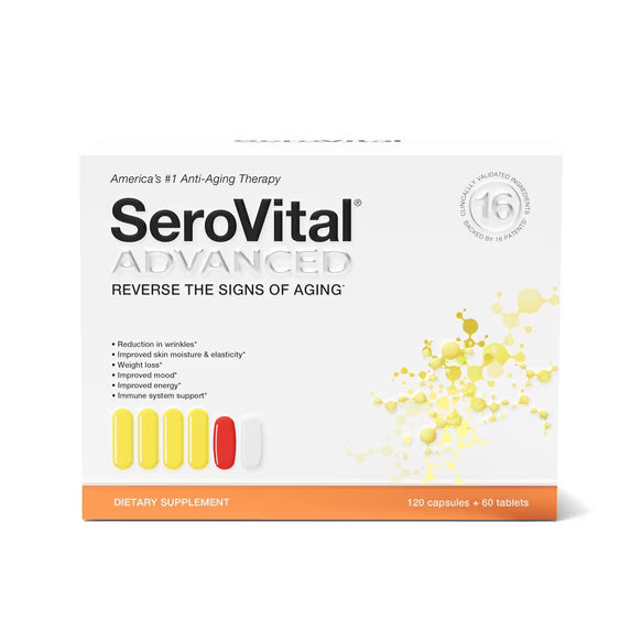 Serovital Advanced Anti-Aging Therapy Supplement, 120 Capules + 60 Tablets