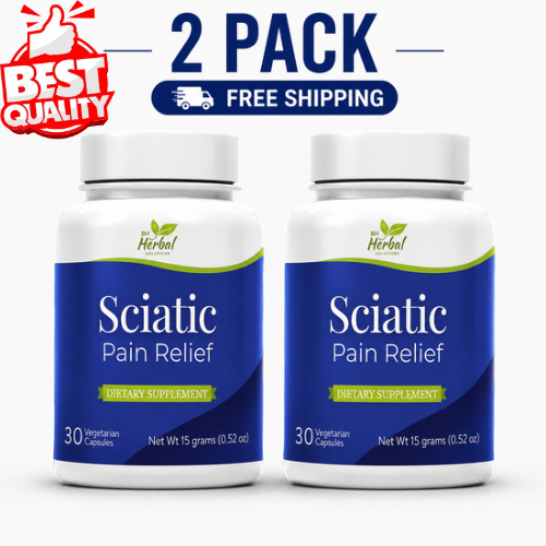 2 PACK Sciatic Pain Relief Natural Herbal Supplement 30 Veg Capsules
