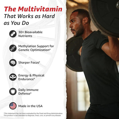 10X Health Optimize Multivitamin – Methylated Formula for Energy, Immunity & Overall Health, 90 Capsules