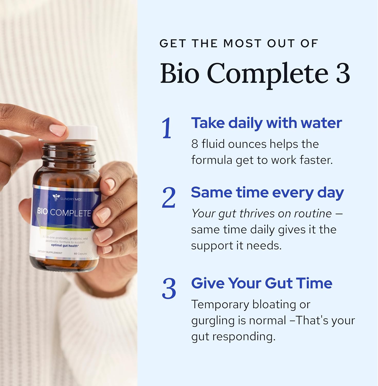 Bio Complete 3 Supplement 60 Capsules Gut Optimal Health