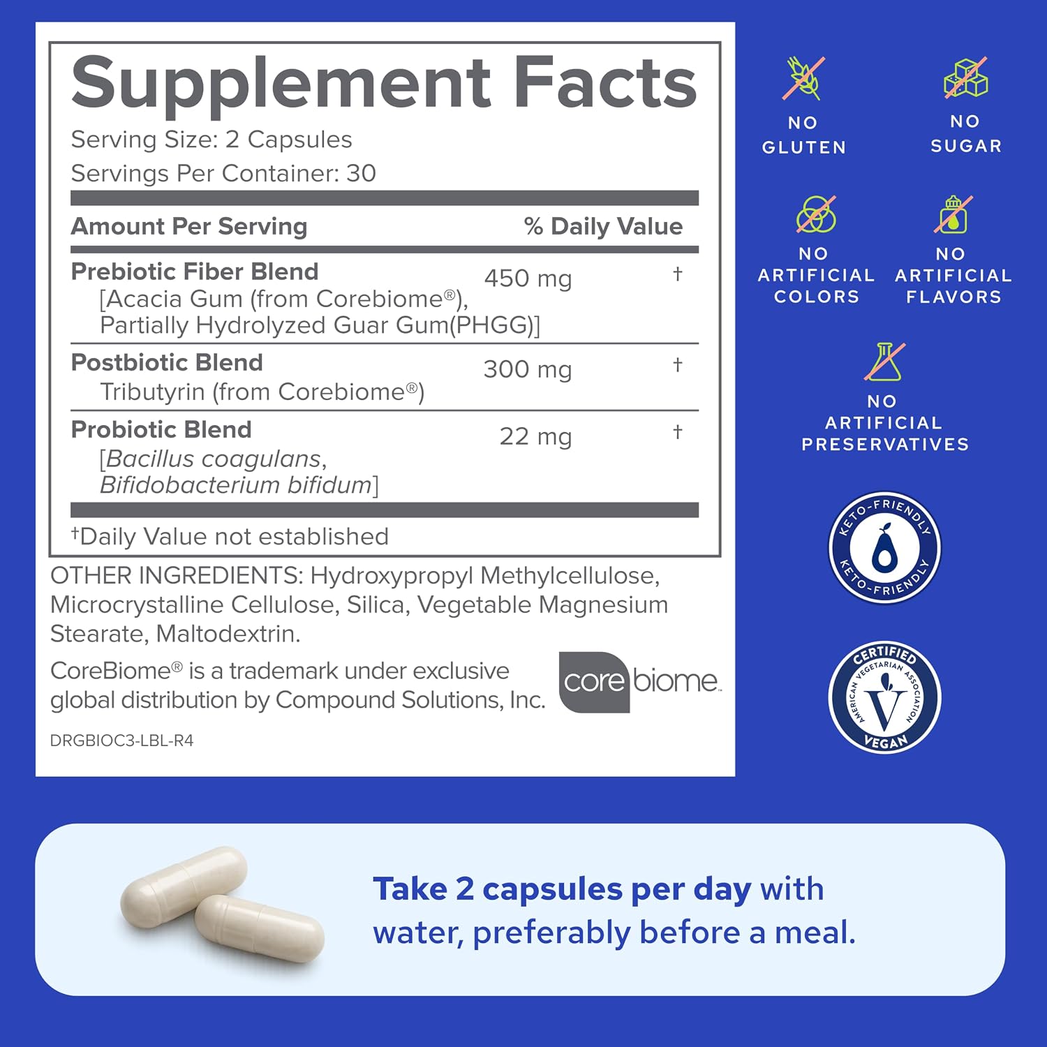 Bio Complete 3 Supplement 60 Capsules Gut Optimal Health
