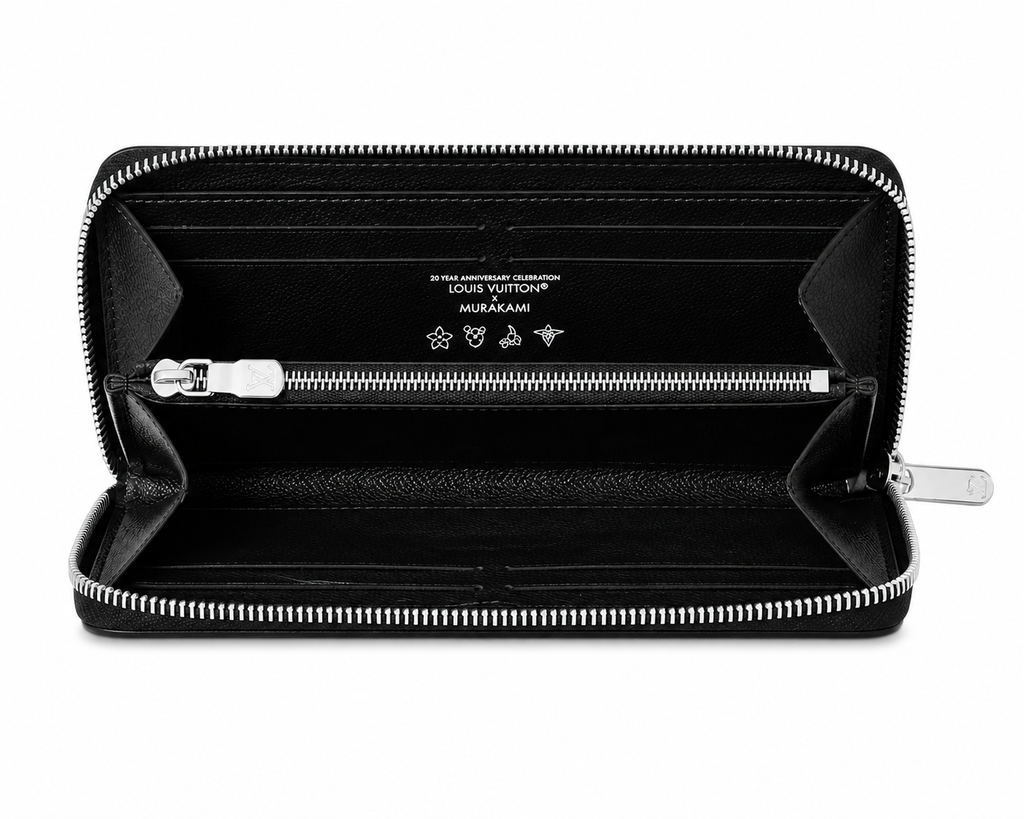LOUIS VUITTON Monogram Multicolor Takashi Murakami Zippy Long Wallet- Black