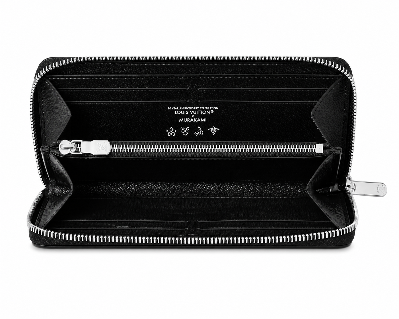 LOUIS VUITTON Monogram Multicolor Takashi Murakami Zippy Long Wallet- Black