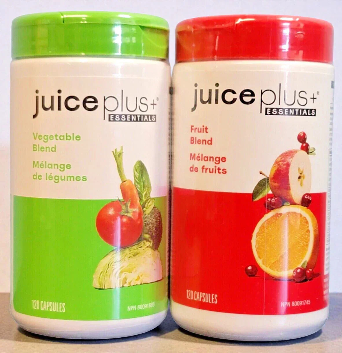 Juice Plus+ ESSENTIALS - Fruit & Veg Juice Powders(120 ea/240 Caps)
