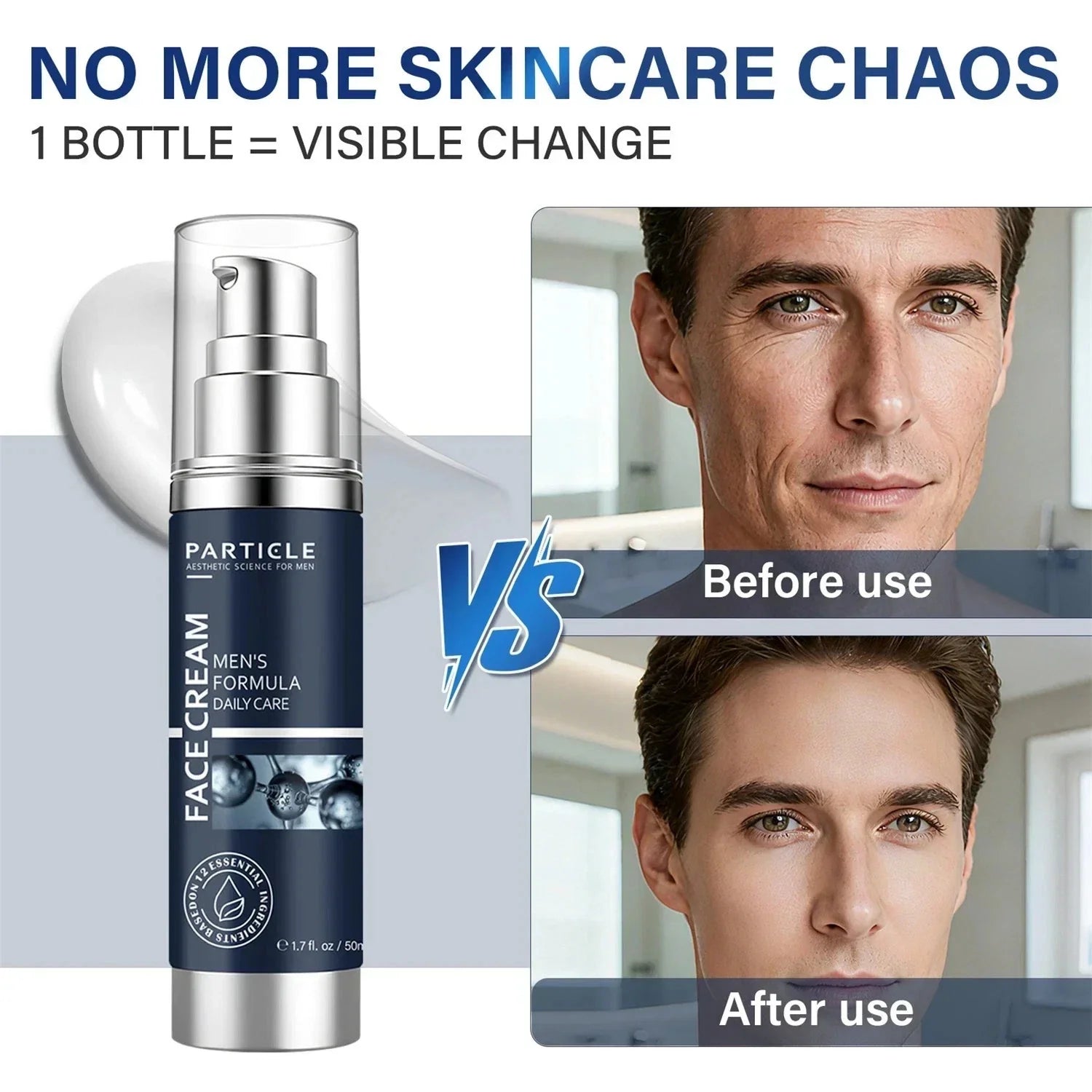 3X Particle Face Cream Men 6 in 1 Anti-Aging Cream Fights Eye Bags Dark Spots