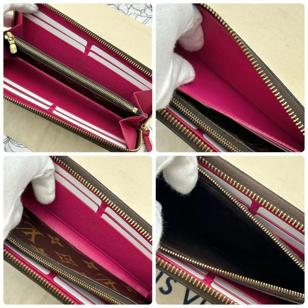 Louis Vuitton Zippy Wallet Monogram Round Zipper Long M41894 Rose Ballerine