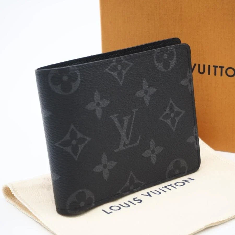 Louis Vuitton Multiple Wallet Monogram Eclipse Black Grey Bifold