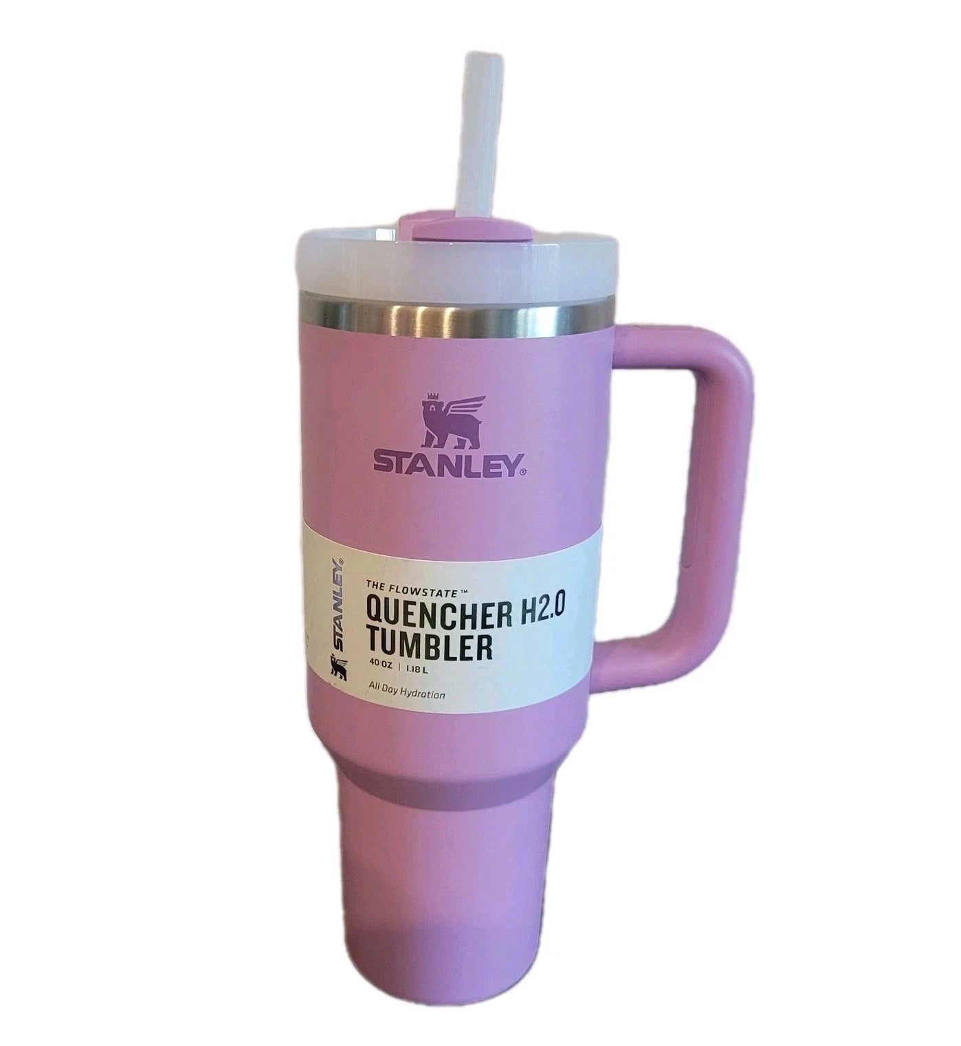 STANLEY 40oz FlowState Quencher H2.0 Lilac Tumbler Handle Rare Color NWT