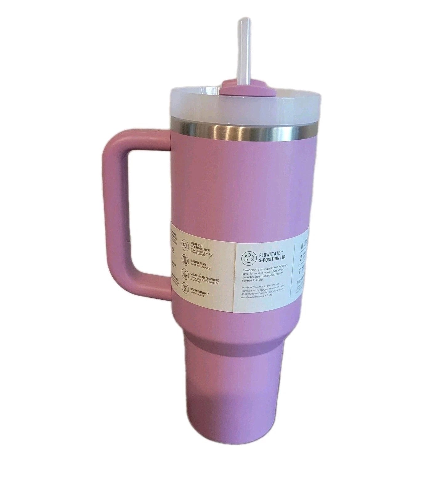 STANLEY 40oz FlowState Quencher H2.0 Lilac Tumbler Handle Rare Color NWT