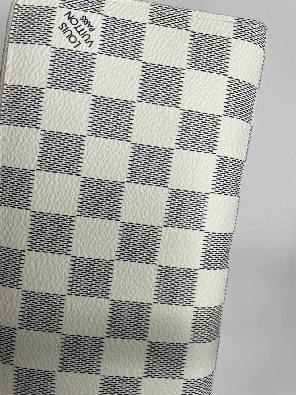 Louis Vuitton Damier Azur Zippy Zip Around Long Wallet Purse White