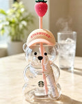 New 2026 Starbucks Bearista Bear Cup Tumblers Strawberry Topper Baseball Cap