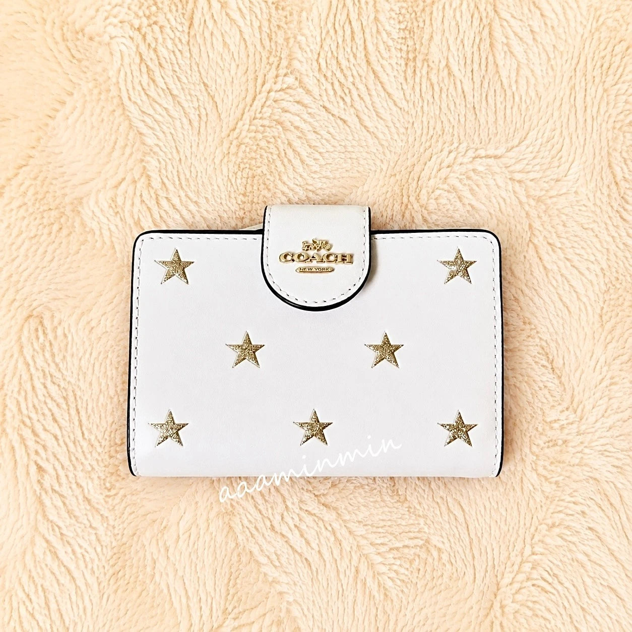 NWT Coach Medium Corner Zip Wallet With Star Print CW530
