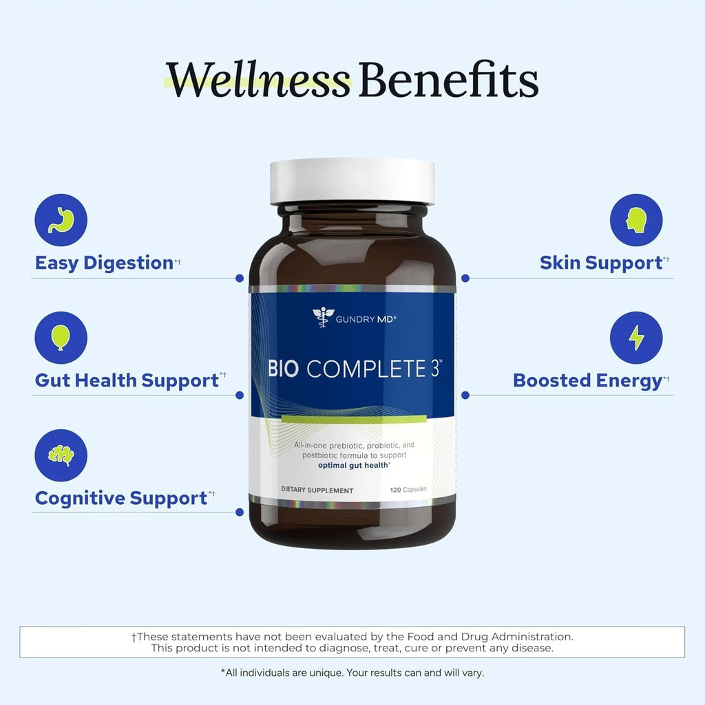 3 PACk  Bio Complete 3 Supplement 180 Capsules Gut Optimal Health
