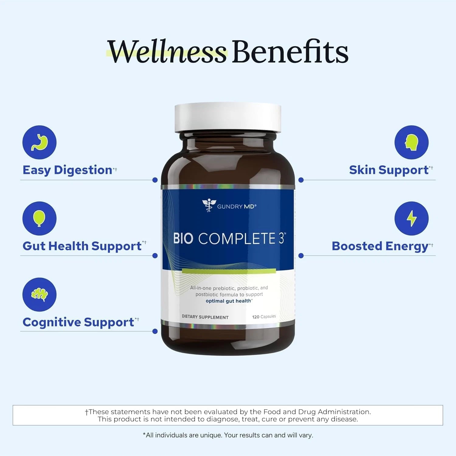3 PACk  Bio Complete 3 Supplement 180 Capsules Gut Optimal Health