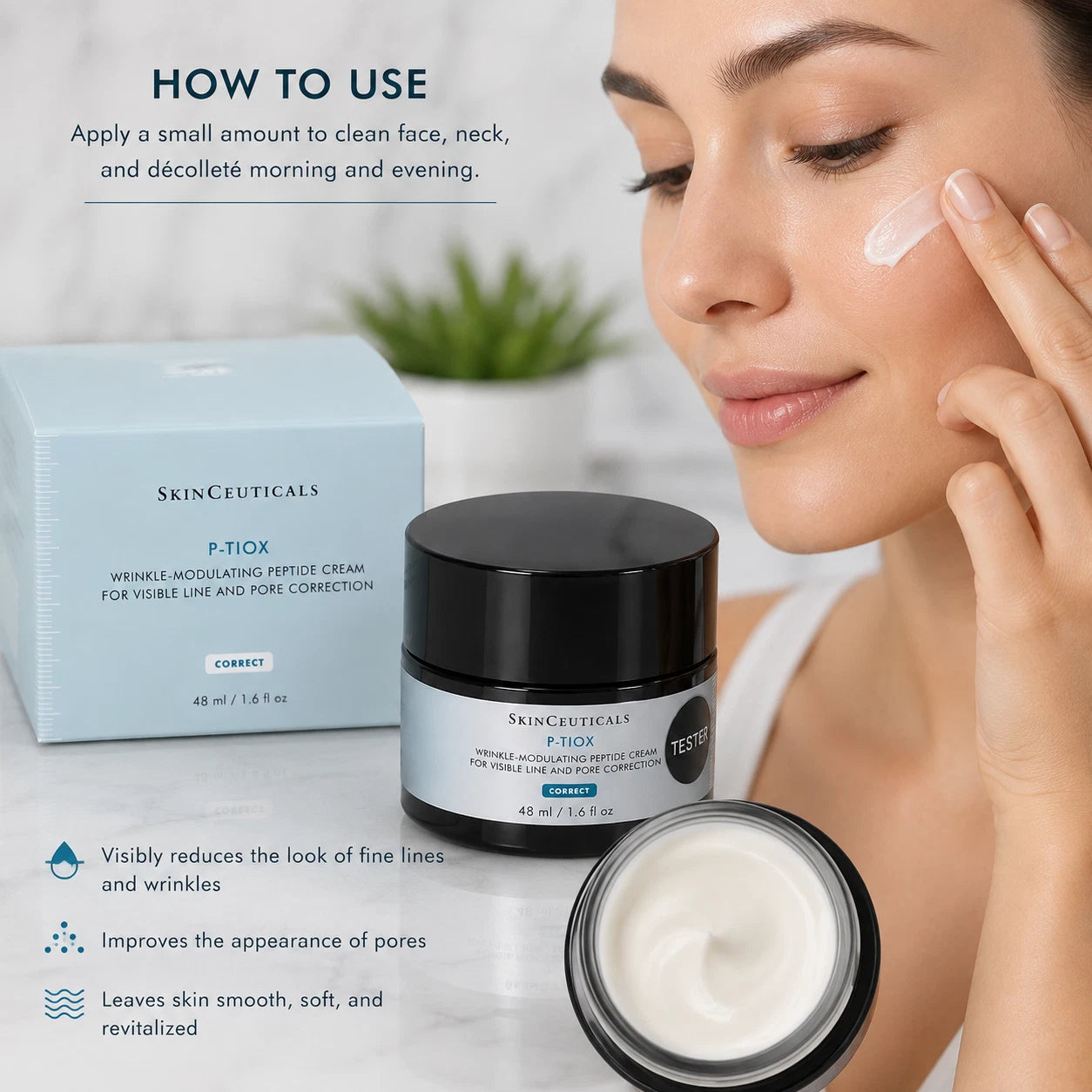 P-TIOX Wrinkle Modulating Peptide Cream SkinCeuticals 1.6oz / 48ml(2PACK)
