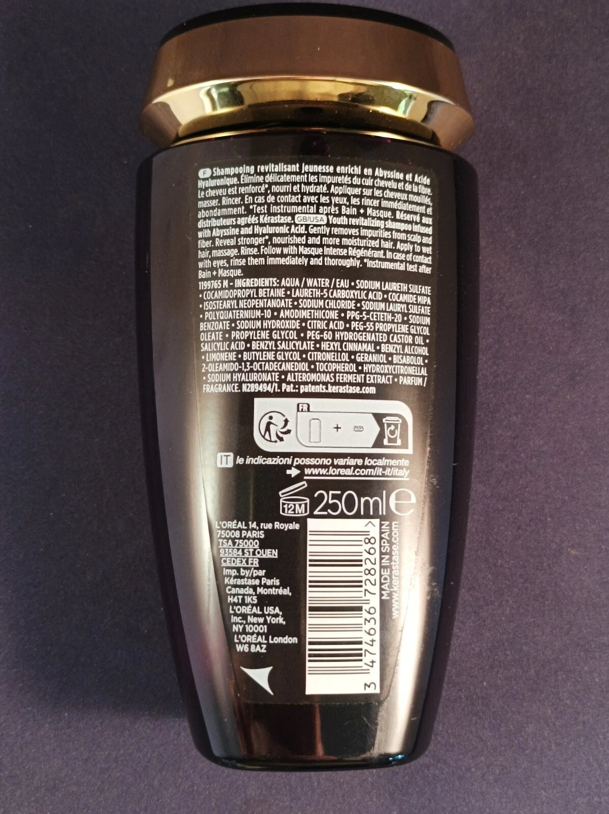 Kerastase Chronologiste Bain Regenerant Youth Revitalizing Shampoo 250ml Sealed