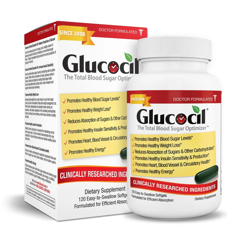 Glucocil 30-Day Supply 120CT Premium Blood Sugar Support
