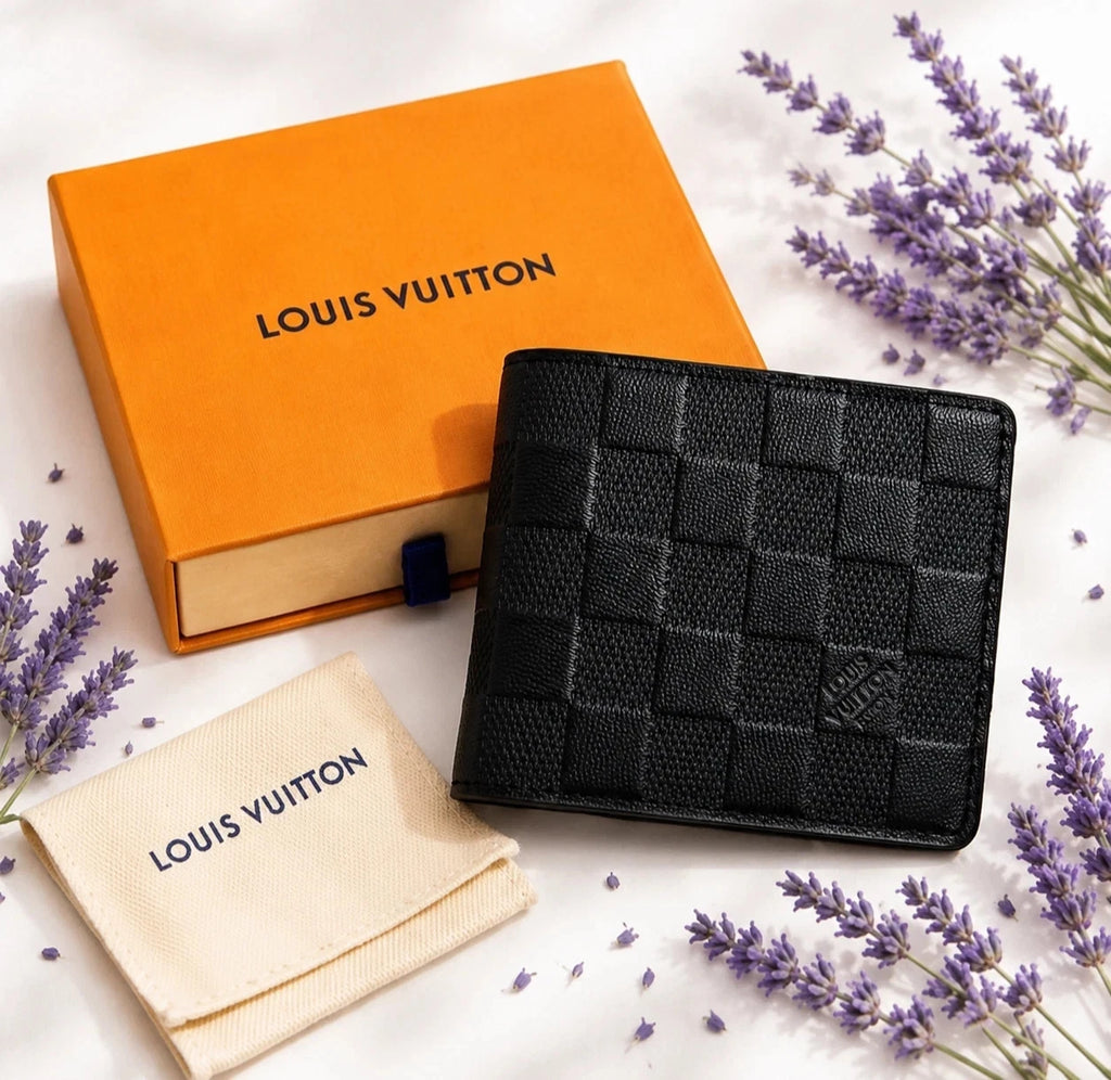 Louis Vuitton Damier Graphite Bifold Wallet Unisex Black Leather