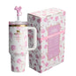 AUTHENTIC Stanley x LoveShackFancy Quencher Tumbler 40 oz Ribbon Rosa Sealed!