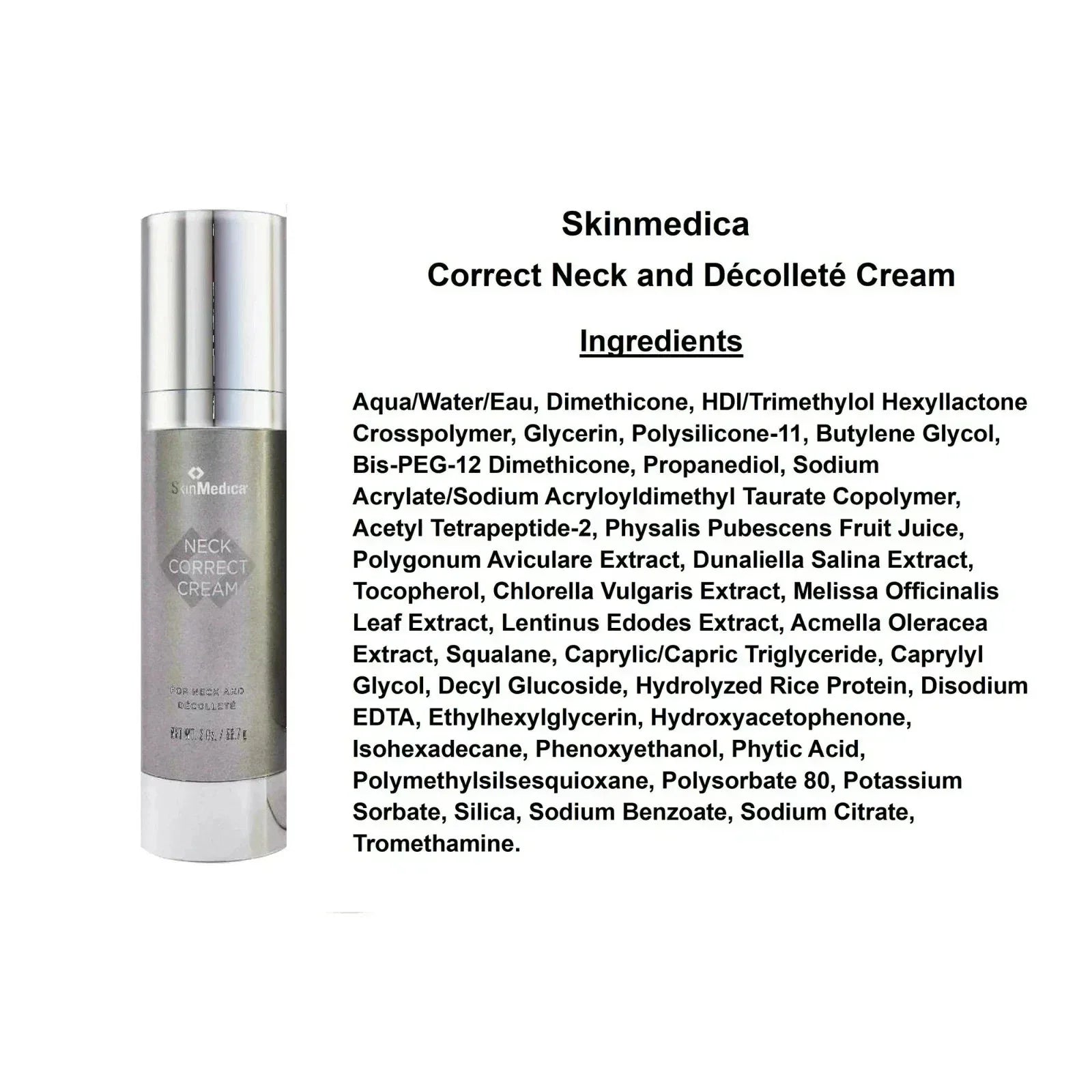 SkinMedica Neck Correct Cream 2 oz. Neck And Chest Treatment New and sealed box.