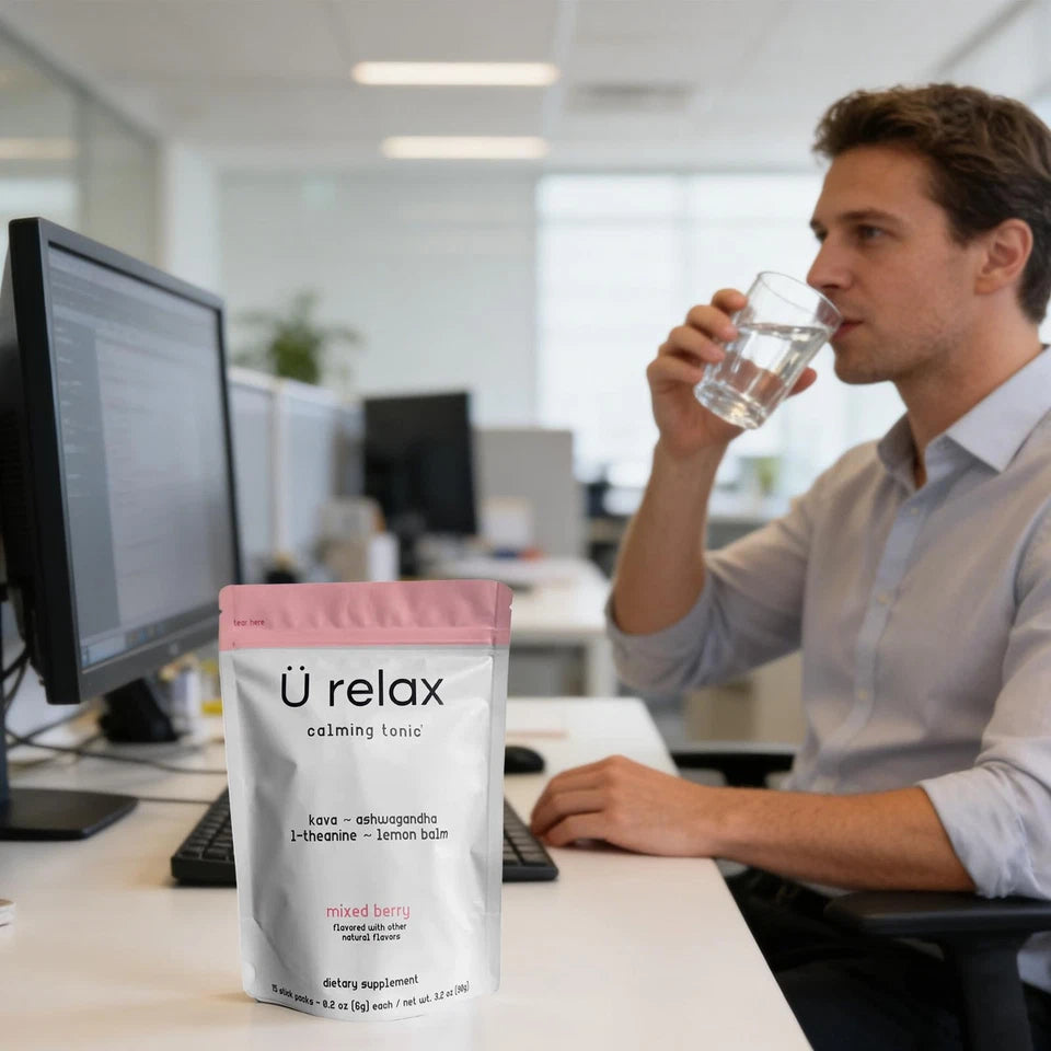 U Relax Calming Tonic- 15 Packets MIXED BERRY Flavor Relax Calming Drink