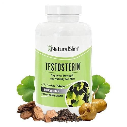 NaturalSlim Testosterin Multivitamins Testosterone Booster 180 Capsules