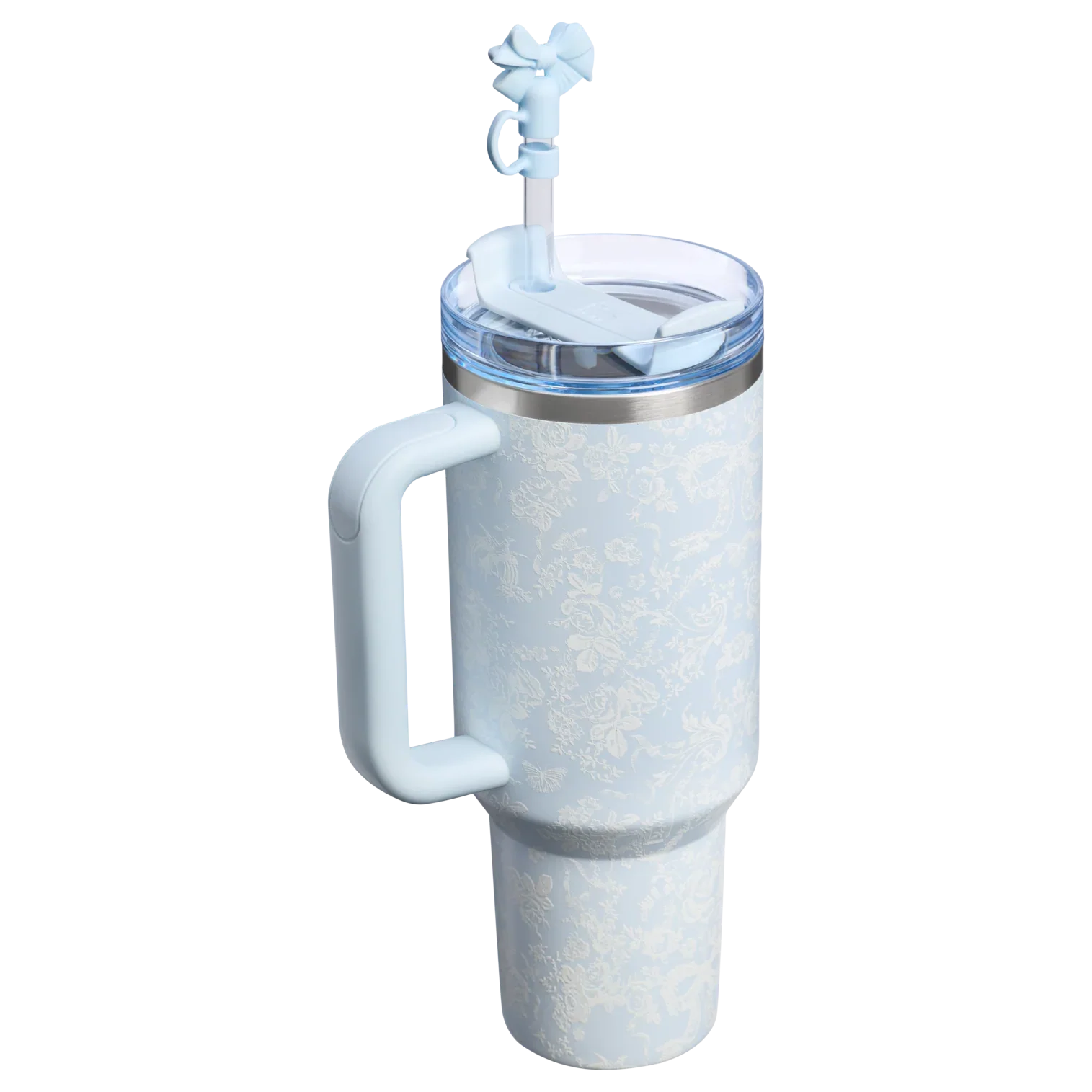 Stanley 40 oz Quencher H2.0 Tumbler Toscana Toile Alpine Blue LoveShackFancy
